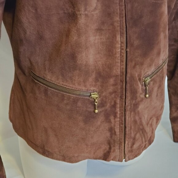 Genuine Leather Short Zippered Jacket - Picture 7 of 15